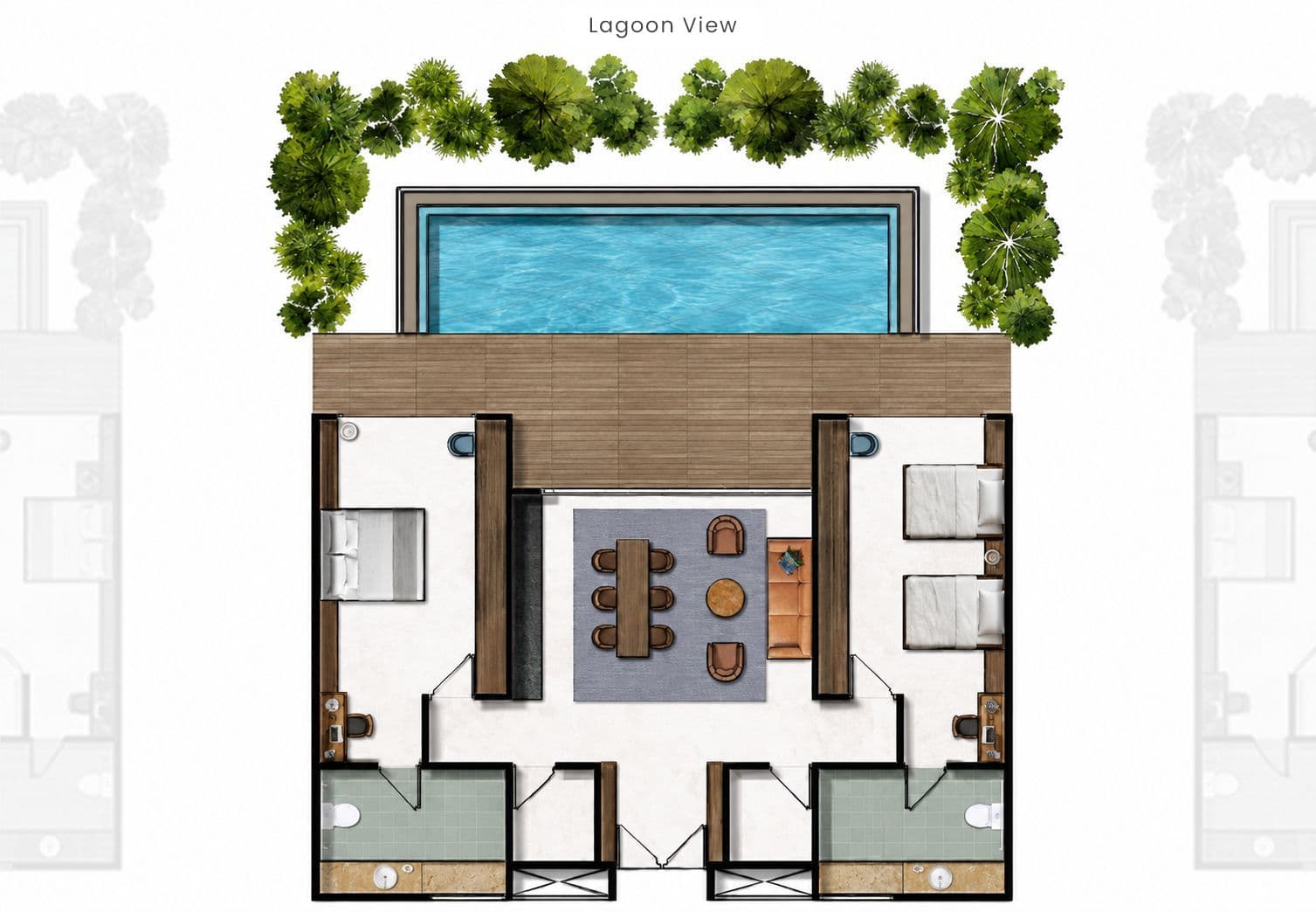 Garden Condos ground floor unit layout plan