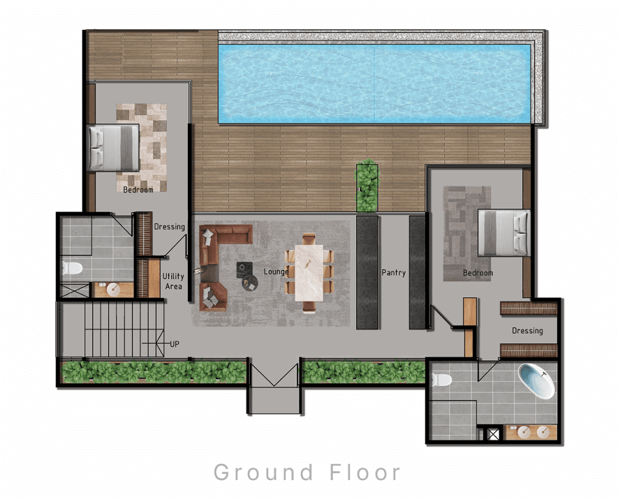 Private Villas unit layout plan